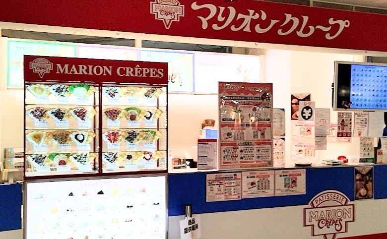マリオンクレープ 松江店のイオン松江店内の外観