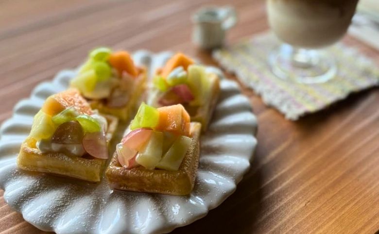 ivi cafeのワッフル