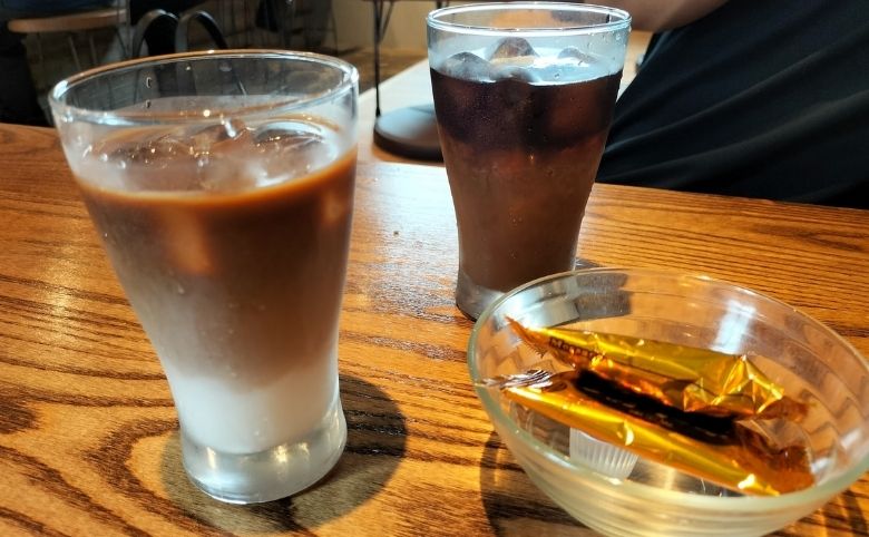 Spice＆curry LAMPのアイスコーヒーとアイスカフェオレ